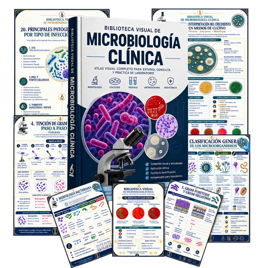 Mockup de la Biblioteca Visual de Microbiología Clínica