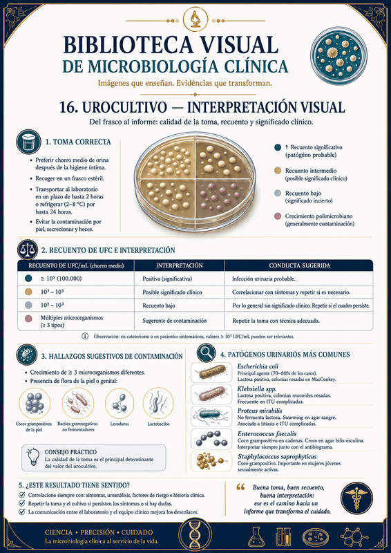 Urocultivo — interpretación visual